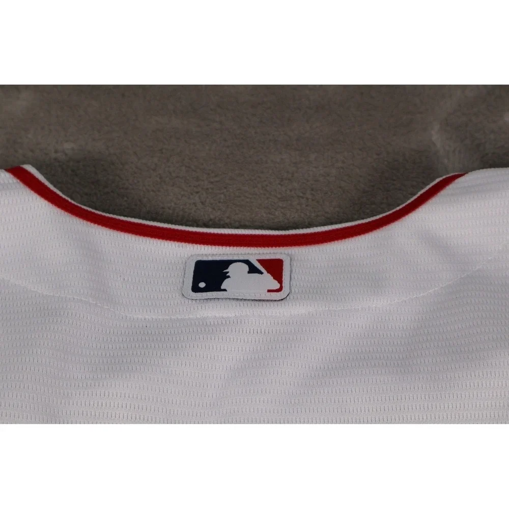Los Angeles Angels Baseball Jersey Boys Large White Mike Trout MLB Nike Button